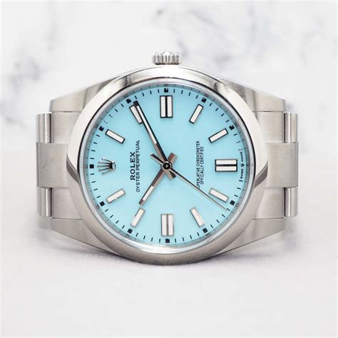 light blue rolex watches|rolex op 41 tiffany blue.